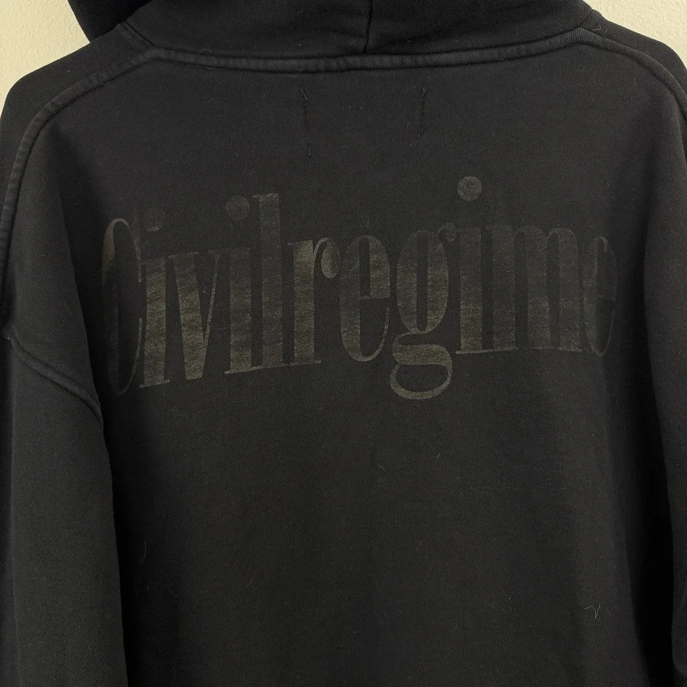 Civil Regime Hoodie Mens Large Black Wolves Graphic Limited Edition 743 of 1000 - Picture 8 of 9